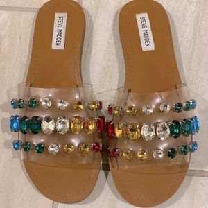 Steve Madden jeweled sandals